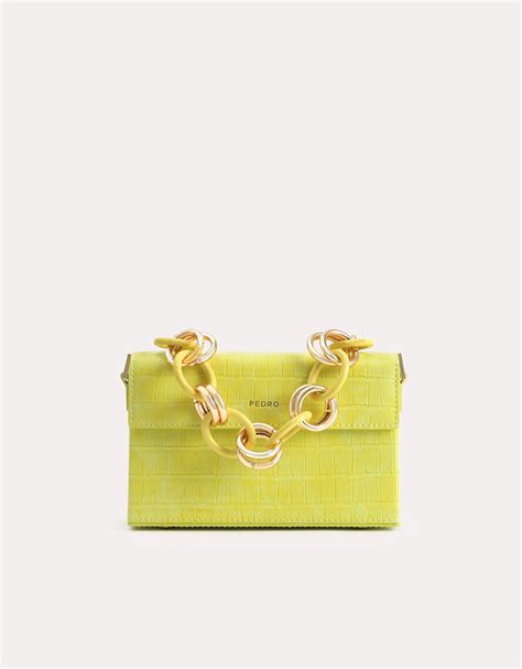 Croc-Effect Boxy Shoulder Bag | PEDRO SG