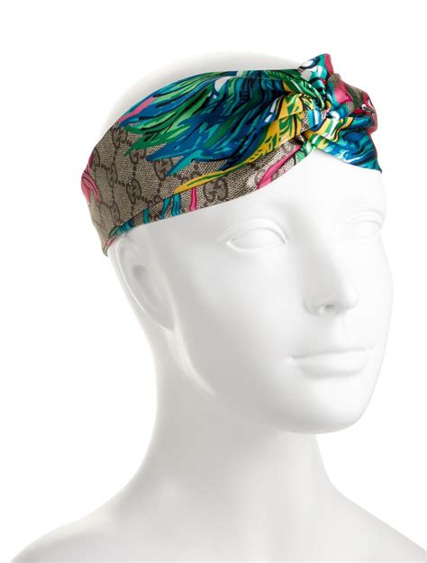 Gucci Silk Printed Headband w/ Tags - Neutrals Hair Accessories ...