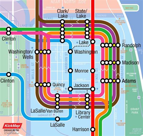 Mapa de Chicago loop Loop - Chicago mapa (Estados Unidos de América)