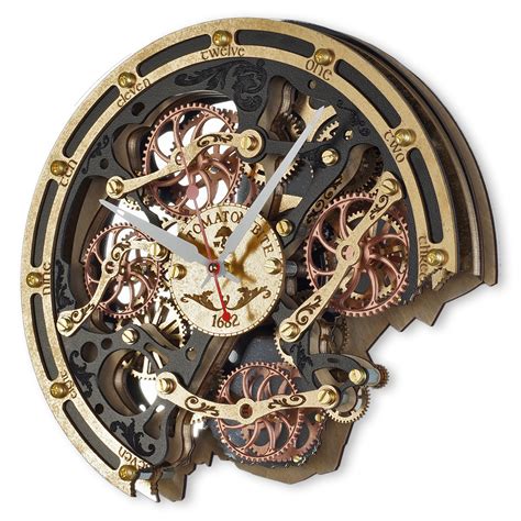 Automaton 1277 Tourbillon moving gears steampunk wall clock large home and office decor unique ...