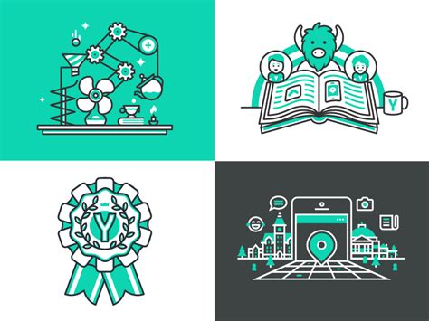 Yik Yak site illustrations by Daniel Haire for Yik Yak on Dribbble