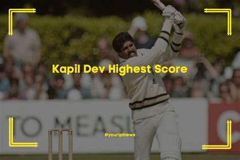 Kapil Dev Highest Score - The World Cup Winner