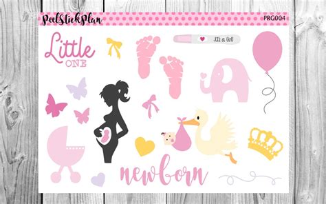 Baby Girl Stickers Newborn Stickers Pregnancy Stickers Baby - Etsy