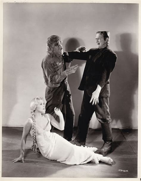 Frankenstein Meets the Wolf Man [Wolfman] (Original publicity photograph of Lon Chaney Jr. and ...