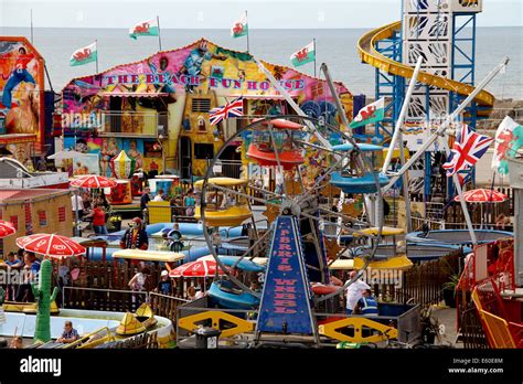 Colorful funfair at Towyn North Wales Stock Photo: 72540628 - Alamy