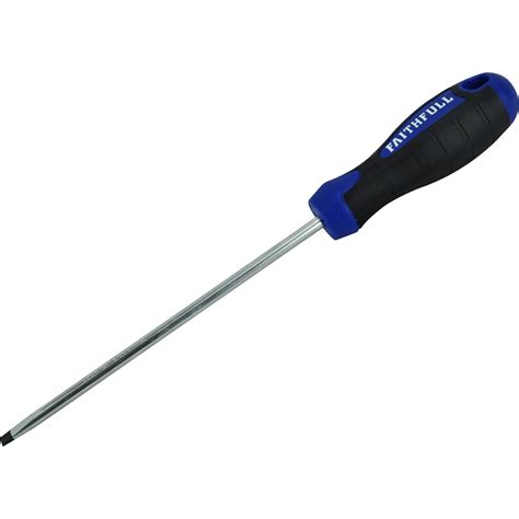 Faithfull Soft Grip Parallel Slotted Tip Screwdriver 5.5mm 150mm