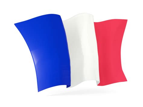 Waving flag. Illustration of flag of France