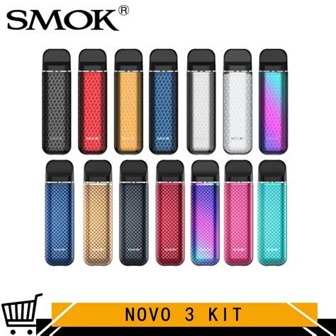 Original Smok Novo 3 Kit Vape 25w 800mah Battery 1.7ml Pod Cartridge 0.8ohm Mesh Coil Vaporizer ...