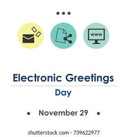 Vector Illustration Electronic Greetings Day November Stock Vector ...