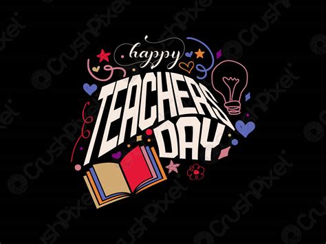 Color Calligraphy letter design concept of Happy teachers day with ...