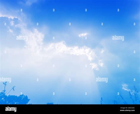 a beautiful Blue Sky with sun rays Stock Photo - Alamy