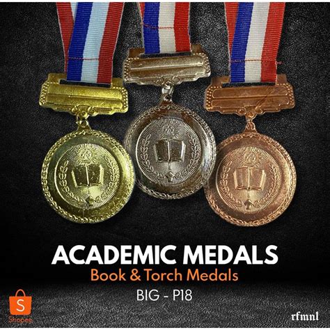 Academic Medal Book and Torch BIG 5cm | Shopee Philippines