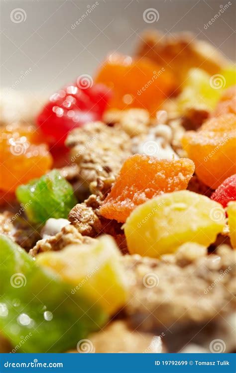 Bowl of Muesli with Fresh Fruits Stock Image - Image of grain, milk: 19792699