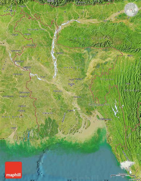 Satellite Map of Bangladesh