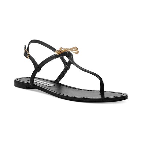 Lyst - Steve Madden Womens Daisey Flat Thong Sandals in Black