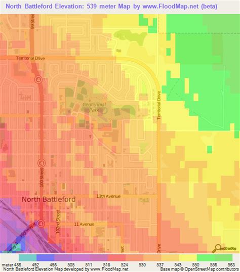 Elevation of North Battleford,Canada Elevation Map, Topography, Contour