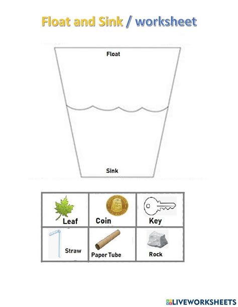 Sink Float Examples Worksheet - Have Fun Teaching - Worksheets Library