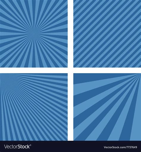 Blue simple striped pattern wallpaper set Vector Image