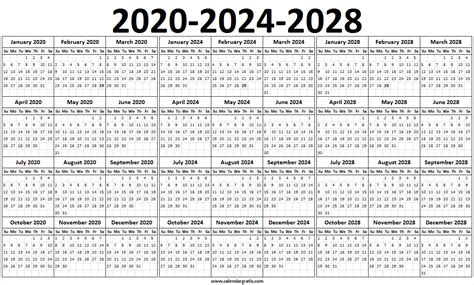 Leap Year 2024 Calendar - Printable Templates Free