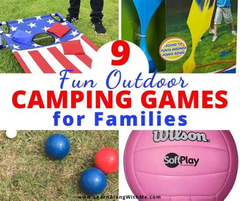 9 fun Outdoor Camping Games for Families - Learn Along with Me