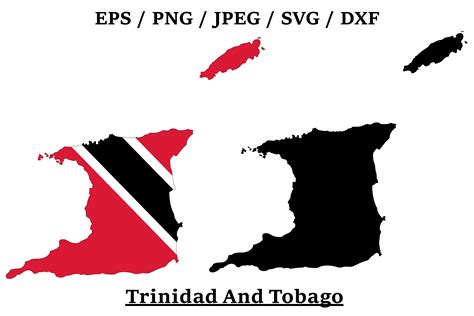 Trinidad and Tobago National Flag Map Graphic by terrabismail · Creative Fabrica