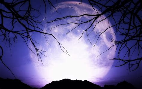 Purple full moon | Free Photo