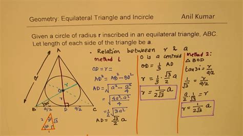 Area Of An Equilateral Traingle