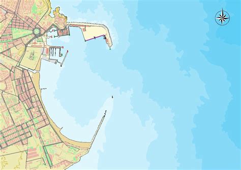 Melilla port map - Full size