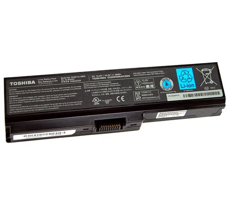 Toshiba Satellite C655 Genuine Battery 10.8V 48Wh Black PA3817U-1BRS ...