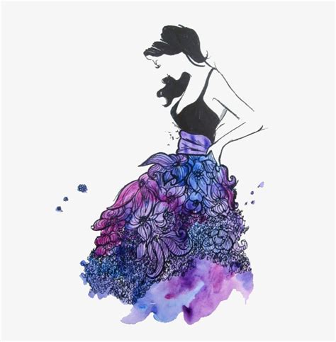 Drawing Dress Fashion Illustration Sketch - Girl With Dress Drawing ...