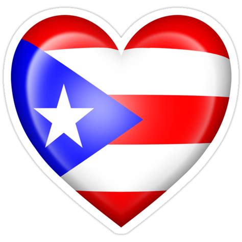 "Puerto Rican Heart Flag" Stickers by jeff bartels | Redbubble