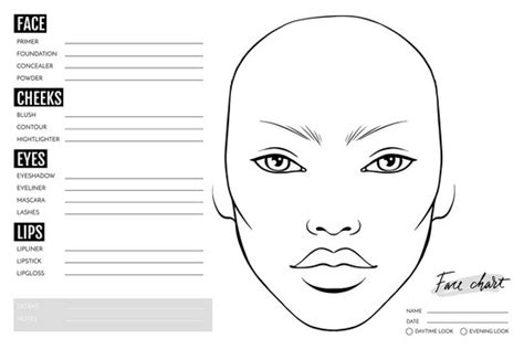 Free Printable Makeup Face Charts Free - Infoupdate.org