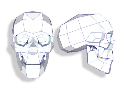 papercraft skull-1 – Joshua Harker