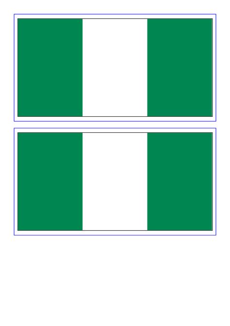 Nigeria Flag - Download this free printable Nigeria template A4 flag, A5 flag, 8 and 21 flags on ...