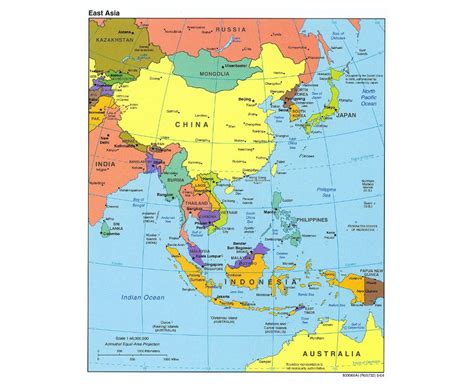 East Asia Map Countries