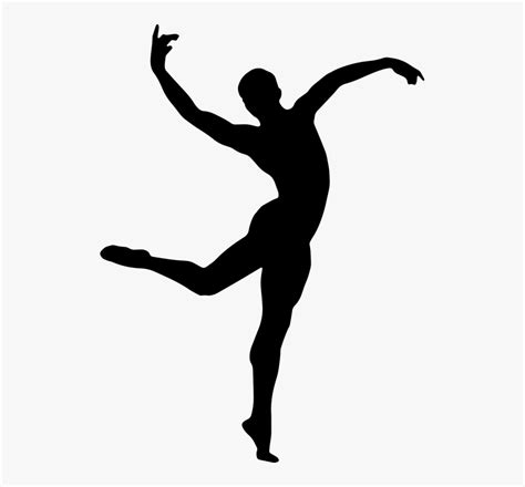 Male Ballet Dancer Silhouette Embroidery | Hand Embroidery