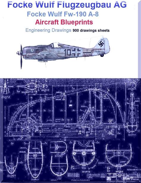 Focke Wulf Fw-190 A-8 Aircraft Blueprints - Download | Focke wulf fw ...