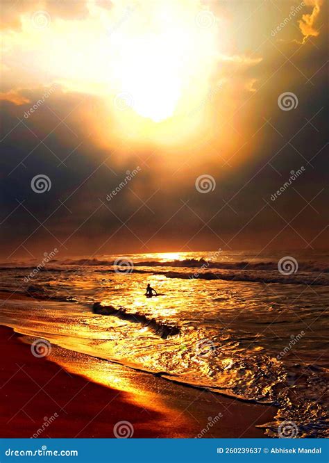 Golden beach of Puri stock image. Image of puri, beach - 260239637