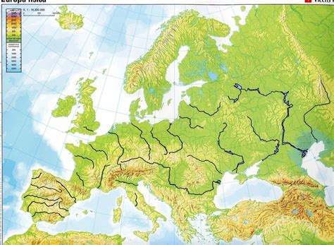 Europe Physical Features Map BODIES OF WATER Diagram | Quizlet