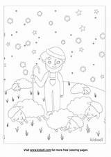 Free Sheep And Shepherd Coloring Page  Printables Kidadl sketch template