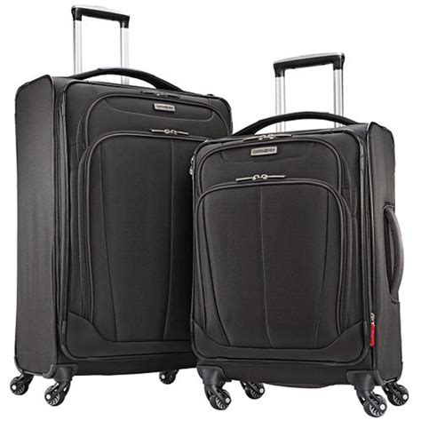 Samsonite 2 Piece Softside Spinner 4 Wheel Luggage Set (21" & 27" 2-pc spinner, Blue) … (blue ...