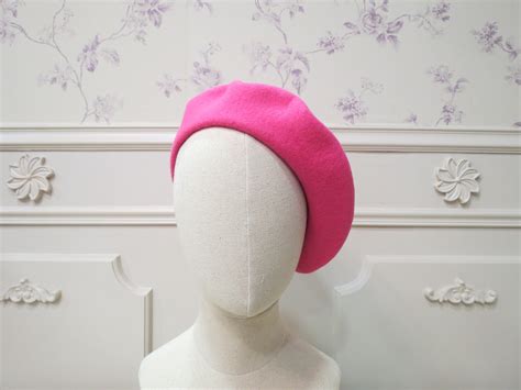 Dark Pink Beret for Women Wool Beret French Beret Winter - Etsy