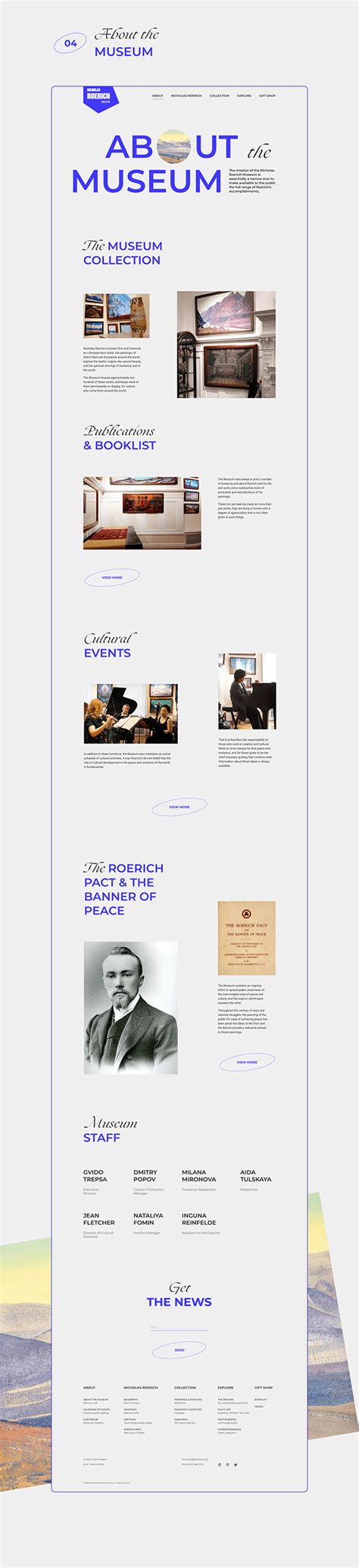 Nicholas Roerich Museum NY Website Concept :: Behance