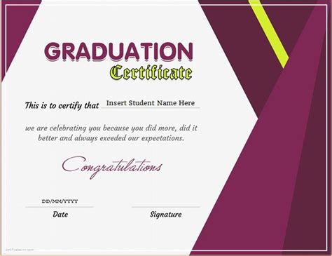 Graduation Certificate Templates for MS WORD | Professional Certificate Templates