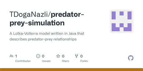 GitHub - TDogaNazli/predator-prey-simulation: A Lotka-Volterra model ...