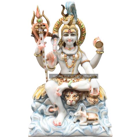 Shiva Statue Murti Large 18 inches Mahadev Idol Shankar Sculpture Bholenath Hindu Religious God ...