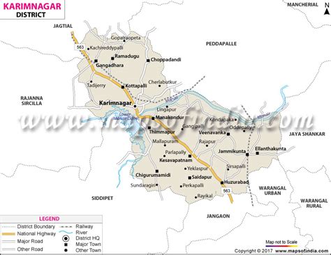 Karimnagar District Map (Telangana)