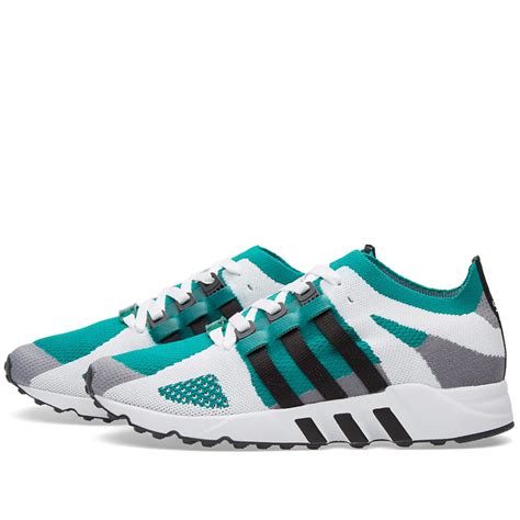 Adidas EQT Running Guidance Primeknit Grey, Core Black & Sub Green | END.