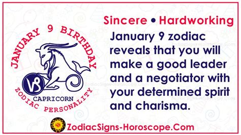 January 9 Zodiac (Capricorn) Horoscope Birthday Personality and Lucky ...