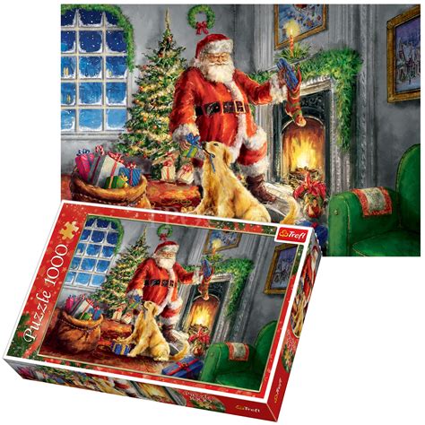 Trefl 1000 Piece Adult Large Christmas Theme Santa Claus Jigsaw Puzzle ...